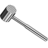 Meat Masher Tool Cube Steak Maker Meat Beater Hammer Pork Metal Hammer Meat Stainless Steel Bbq Meat Hammer - Silver - 25x6cm