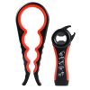 1pc Lid Opener Tool; Jar Opener For Weak Hands; Multi Function Can Opener For Seniors; Rubber Grip Bottle Opener - Black Red