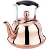 Rose Gold Stainless Steel Kettle; Streamlined Spout; Anti-scalding Handle; tea Kettle for Stove Top Whistling (Size : 4L) - 1.5L