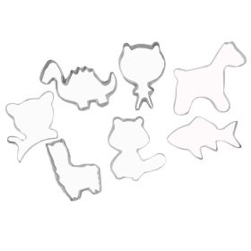 7 Pcs Dinosaur Cookie Cutters Animal Biscuit Mold DIY Fondant Molds for Kids Birthday Party Supplies Favors - Default