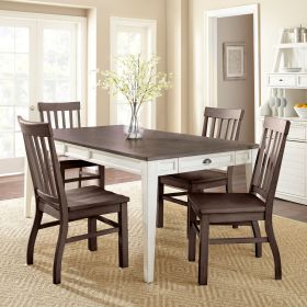 Cayla - 5 Piece Dining Set - Dark Brown - as Pic