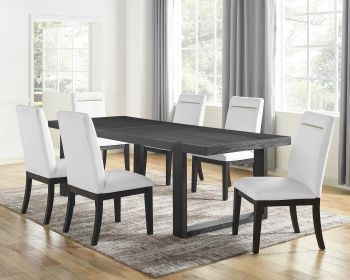 Yves - 7 Piece Dining Set - White - as Pic