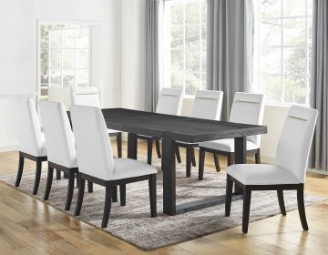 Yves - 9 Piece Dining Set - White - as Pic