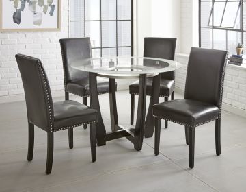 Verano - 5 Piece Dining Set (4 Chairs And Table) - Black - as Pic