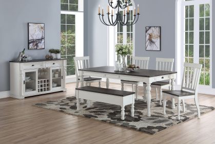 Joanna - 6 Piece Dining Set - Two Tone - as Pic