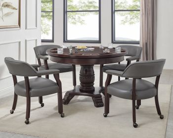 Tournament - 5 Piece Dining Set - Dark Gray - as Pic