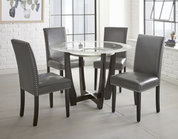 Verano - 5 Piece Dining Set - Dark Gray - as Pic