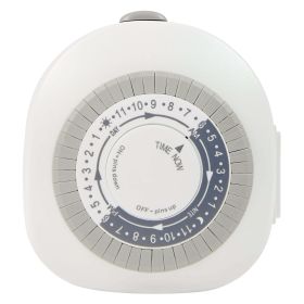 Hyper Tough Indoor Analog Timer Single Grounded Outlet - Hyper Tough