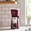 Iced Coffee Maker with 22oz Reusable Tumbler and Coffee Filter - Burgundy