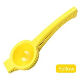 Home Manual Lemon Squeezer Aluminum Alloy Hand Pressed Orange Fruit Juicer Portable Practical Kitchen Tools Mini Blender - Yellow