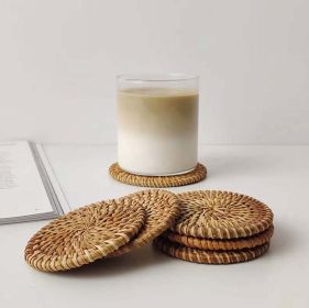 Rattan Coasters;  Table Décor Set of 4 - 4