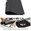 4-Pack Reusable Nonstick Stovetop Burner Protector Liner - Black