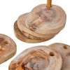 Olive Wood Coaster Set with Holder -7 Pcs - As shown