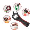 1pc Lid Opener Tool; Jar Opener For Weak Hands; Multi Function Can Opener For Seniors; Rubber Grip Bottle Opener - Black Red