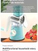 Multifunctional Roller Vegetable Cutter Hand Crank Home Kitchen Shredder Potato Grater - Blue