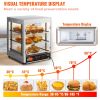 VEVOR 3-Tier Commercial Food Warmer Countertop Pizza Cabinet with Water Tray - Default