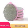 5/10pcs; Double Side Dishwashing Sponge Pan Pot Dish Wash Sponges Household Cleaning Tools Kitchen Tableware Dish Washing Brush - 10Pcs Green