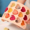 1pc High Quality Silicone 21 Even Love Ice Cube Ice Tray Mold Heart Shaped Silicone Ice Box - Blue