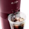 Iced Coffee Maker with 22oz Reusable Tumbler and Coffee Filter - Burgundy