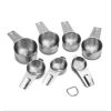 Stainless Steel 7-Piece Measuring Cups Baking Cooking Tool - Silver