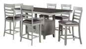 Hyland - 7 Piece Dining Set - Pearl Silver - as Pic