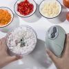 900ML Manual Meat Mincer Garlic Chopper Rotate Garlic Press Crusher Vegetable Onion Cutter Kitchen Cooking Accessories - Green