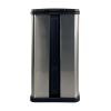 13.2 Gallon Trash Can, Plastic Rectangular Step Kitchen Trash Can, Silver - 13.2 gal