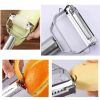 Kitchen Vegetable Peeler Stainless Steel Melon Planer Double-Head Peeler Household Multiple-Function Fruit And Vegetable Peeler - 4 in 1