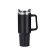 40 oz. With Logo Stainless Steel Thermos Handle Water Glass With Lid And Straw Beer Glass Car Travel Kettle Outdoor Water Bottle - 1200ml - C8