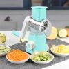 Multifunctional Roller Vegetable Cutter Hand Crank Home Kitchen Shredder Potato Grater - Blue