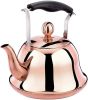 Rose Gold Stainless Steel Kettle; Streamlined Spout; Anti-scalding Handle; tea Kettle for Stove Top Whistling (Size : 4L) - 1.5L