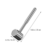 Meat Masher Tool Cube Steak Maker Meat Beater Hammer Pork Metal Hammer Meat Stainless Steel Bbq Meat Hammer - Silver - 25x6cm