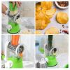 Multifunctional Roller Vegetable Cutter Hand Crank Home Kitchen Shredder Potato Grater - Green